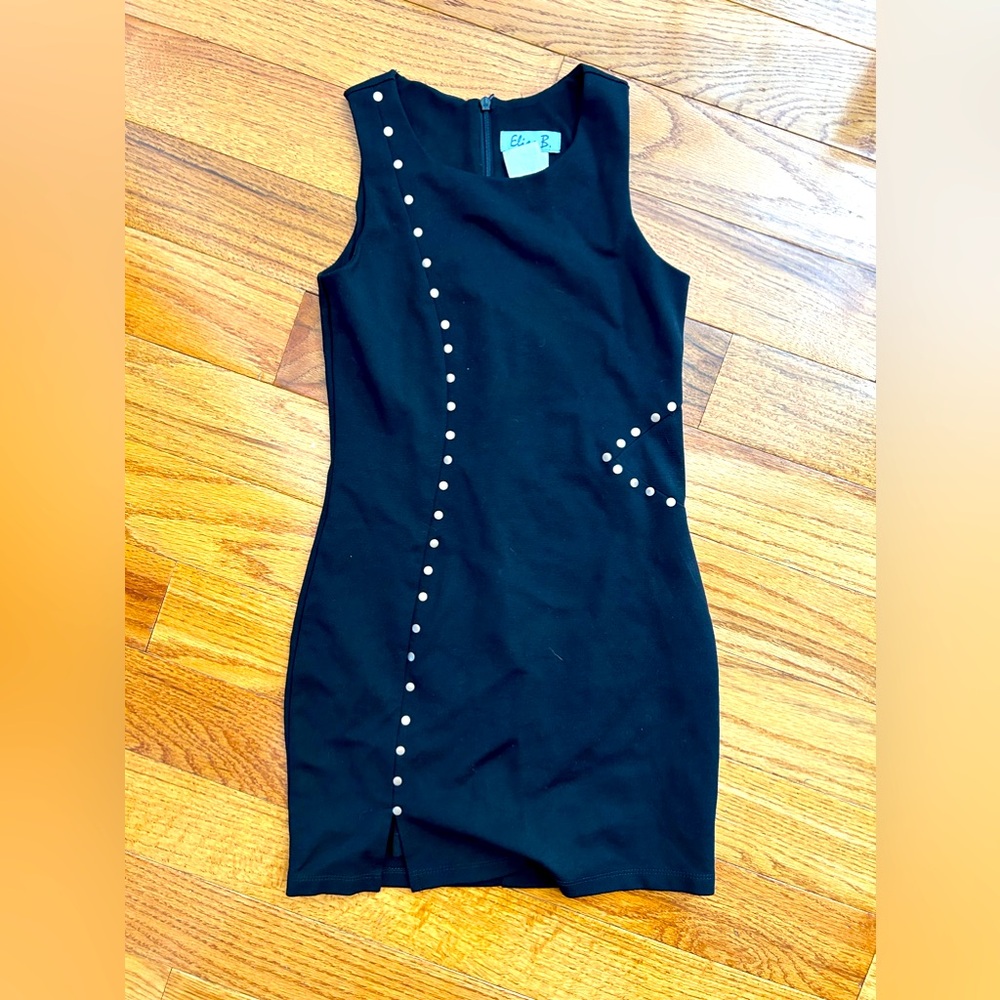 Girls Elisa B size 8 Black fitted dress #partydress